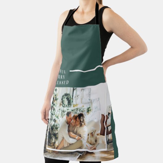 家族モダンの写真 |うれしメリー賛美い |緑 エプロン (インサイチュ)