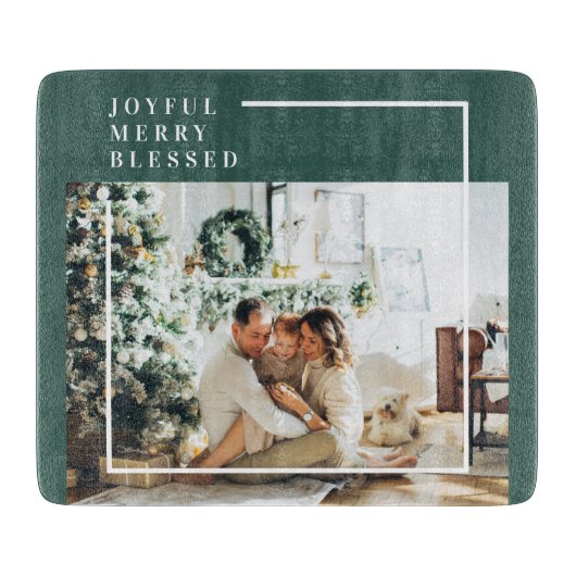 家族モダンの写真 |うれしメリー賛美い |緑 カッティングボード (正面)
