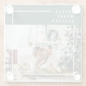 家族モダンの写真 |うれしメリー賛美い |緑 ガラスコースター (裏面)