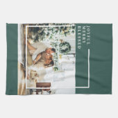 家族モダンの写真 |うれしメリー賛美い |緑 キッチンタオル (横)