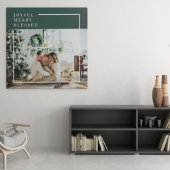 家族モダンの写真 |うれしメリー賛美い |緑 キャンバスプリント