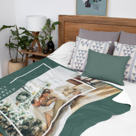 家族モダンの写真 |うれしメリー賛美い |緑 シェルパブランケット