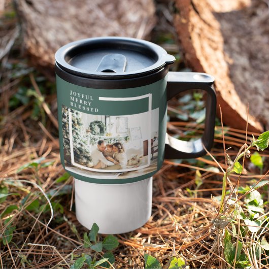 家族モダンの写真 |うれしメリー賛美い |緑 トラベルマグ