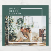 家族モダンの写真 |うれしメリー賛美い |緑 ビールラベル (シングルラベル)