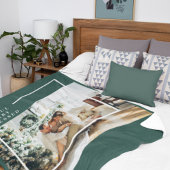 家族モダンの写真 |うれしメリー賛美い |緑 フリースブランケット