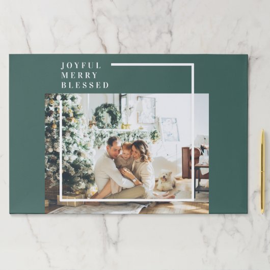 家族モダンの写真 |うれしメリー賛美い |緑 ペーパーパッド (インサイチュ)