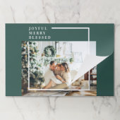 家族モダンの写真 |うれしメリー賛美い |緑 ペーパーパッド (折り畳み)