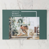 家族モダンの写真 |うれしメリー賛美い |緑 ペーパーパッド (正面)