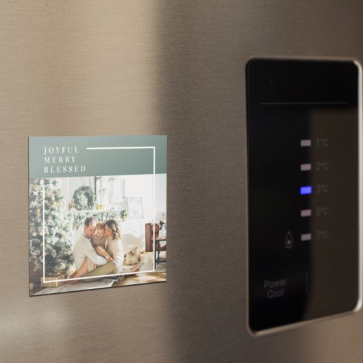 家族モダンの写真 |うれしメリー賛美い |緑 マグネット