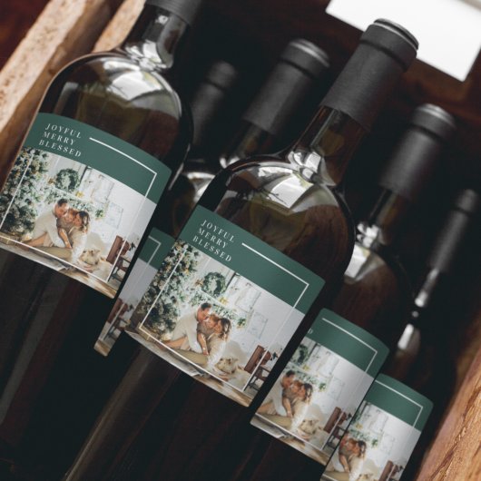 家族モダンの写真 |うれしメリー賛美い |緑 ワインラベル