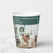 家族モダンの写真 |うれしメリー賛美い |緑 紙コップ (正面)