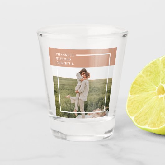 家族モダンの写真 |感謝賛美感謝 ショットグラス (正面)