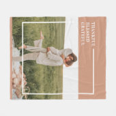 家族モダンの写真 |感謝賛美感謝 フリースブランケット (正面(横))