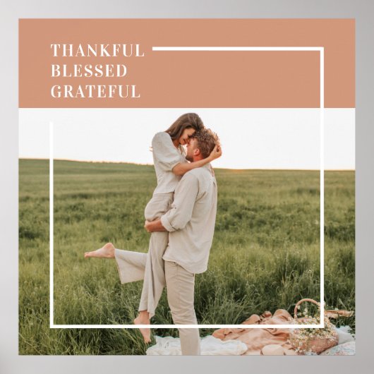 家族モダンの写真 |感謝賛美感謝 ポスター (正面)