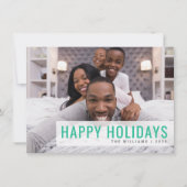 家族モダンの写真 |鮮やかクリスマス シーズンカード (正面)