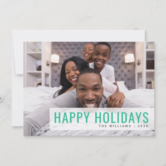 家族モダンの写真 |鮮やかクリスマス シーズンカード (正面)