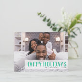 家族モダンの写真 |鮮やかクリスマス シーズンカード (スタンド正面)