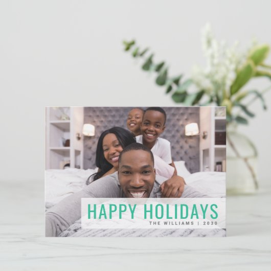 家族モダンの写真 |鮮やかクリスマス シーズンカード (スタンド正面)