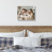 家族モダンの名前と写真 キャンバスプリント (インサイチュ (寝室))