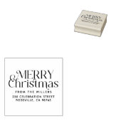 家族モダンの差出人住所からメリークリスマス ラバースタンプ (押印)