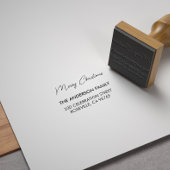 家族モダンの差出人住所からメリークリスマス ラバースタンプ