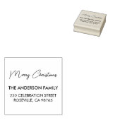 家族モダンの差出人住所からメリークリスマス ラバースタンプ (押印)