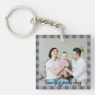 家族モダンの日写真アクリルKeychain キーホルダー
