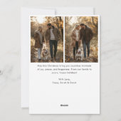 家族モダンの犬の写真クリスマスハッピーホリデー シーズンカード (裏面)