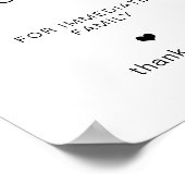 家族モダンの結婚披露宴シンプル予約 ポスター (角)