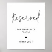 家族モダンの結婚披露宴シンプル予約 ポスター (正面)