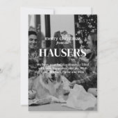 家族モダンはっきりした写真かわいいスタンプのホリデーカード シーズンカード (裏面)