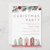 家族モダンまたはオフィスのクリスマスパーティー 招待状 (正面)
