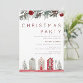 家族モダンまたはオフィスのクリスマスパーティー 招待状 (スタンド正面)