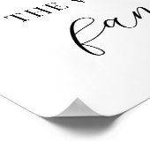 家族モダンエレガントハート型フォトコラージュ ポスター (角)