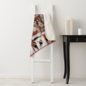 家族モダンエレガント写真コラージュほこりっぽいピンク シェルパブランケット (インサイチュ)