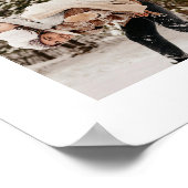 家族モダンエレガント写真コラージュ白形記念 ポスター (角)