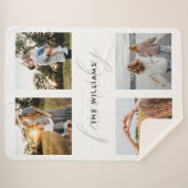 家族モダンエレガント4写真 シェルパブランケット (正面(横))