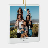 家族モダンクリスマス写真ポートレートクリスマス セラミックオーナメント (右)