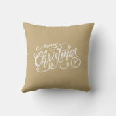 家族モダンコラージュ写真クリスマスタイポグラフィ クッション (裏面)