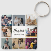 家族モダンコレーシンプルジパーソナライズされた キーホルダー (裏面)