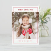 家族モダンスタイリッシュ写真クリスマス シーズンカード (スタンド正面)