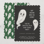 家族モダンハローウィンパーティ シーズンカード (正面/裏面)