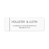 家族モダンパーソナライズされた差出人住所ラベル ラベル (正面)