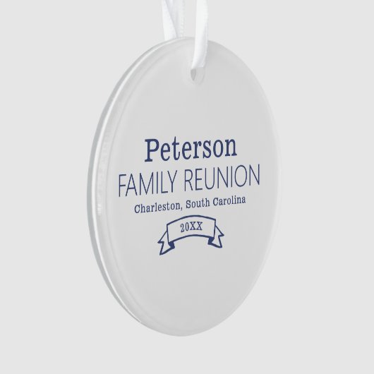 家族モダンパーソナライズされた懇親会 オーナメント (正面)