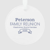 家族モダンパーソナライズされた懇親会 オーナメント (裏面)