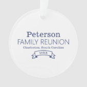 家族モダンパーソナライズされた懇親会 オーナメント (正面)