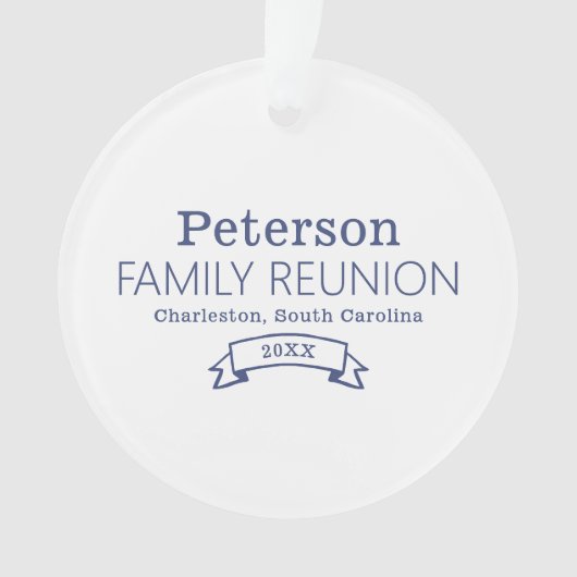 家族モダンパーソナライズされた懇親会 オーナメント (正面)