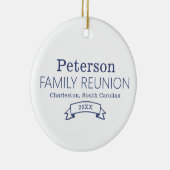 家族モダンパーソナライズされた懇親会 セラミックオーナメント (右)