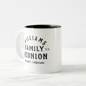 家族モダンパーソナライズされた懇親会 ツートーンマグカップ (正面左)