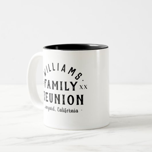 家族モダンパーソナライズされた懇親会 ツートーンマグカップ (正面左)